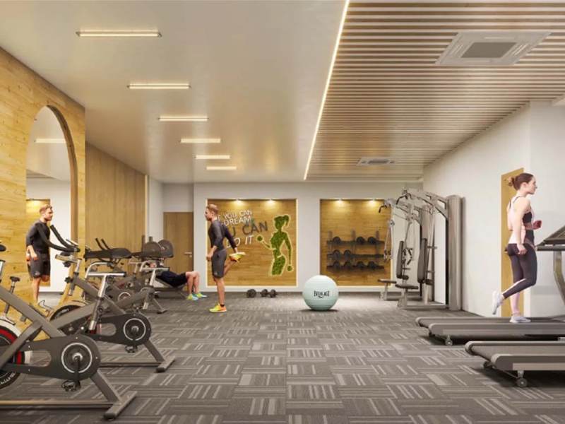 Fully equipped gymnasium